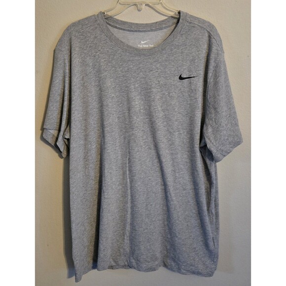 Nike Tee Dri-Fit T-Shirt Mens XL Light Grey Athletic Performance Tee - Picture 1 of 7